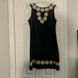 Lilly Pulitzer Size Zero Navy and Gold Dress